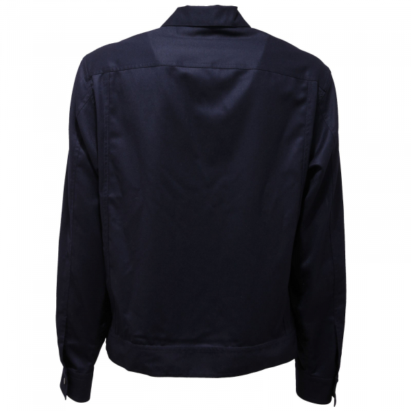 8865AB giacca camicia BAGUTTA light wool blue shacket men