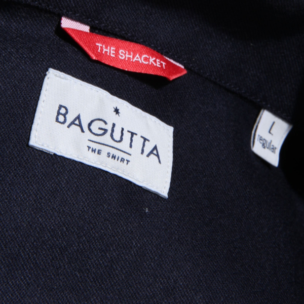 8865AB giacca camicia BAGUTTA light wool blue shacket men