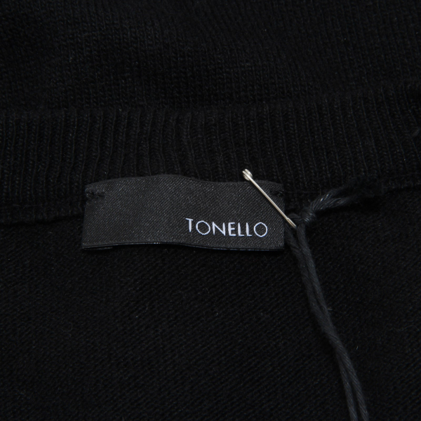8866M gilet uomo TONELLO lana nero smanicato sleeveless sweater men