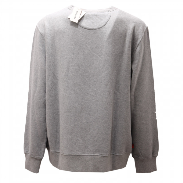 8870AD felpa uomo WOOLRICH grey cotton sweatshirt man