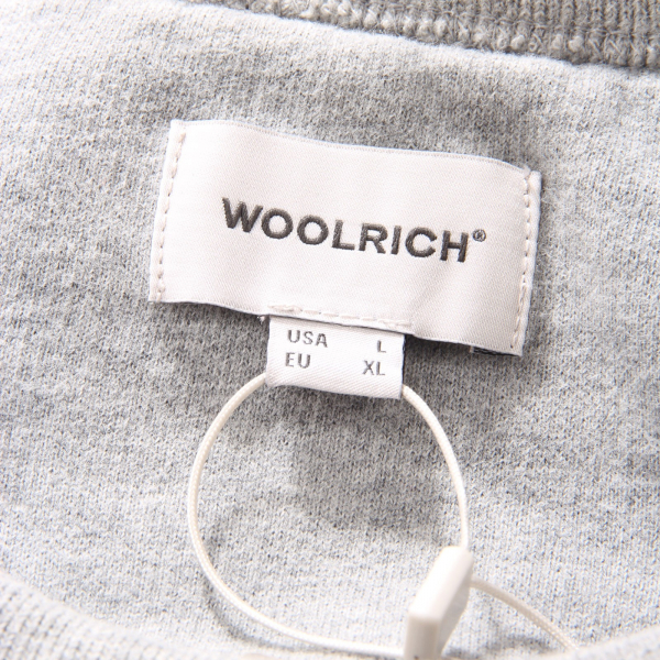 8870AD felpa uomo WOOLRICH grey cotton sweatshirt man
