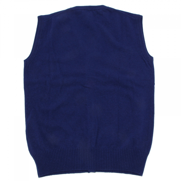 8873M gilet uomo TONELLO blu lana smanicato sleeveless sweater men