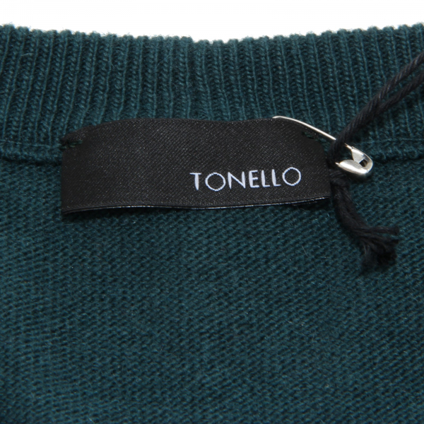 8882M gilet uomo TONELLO lana verde smanicato sleeveless sweater men