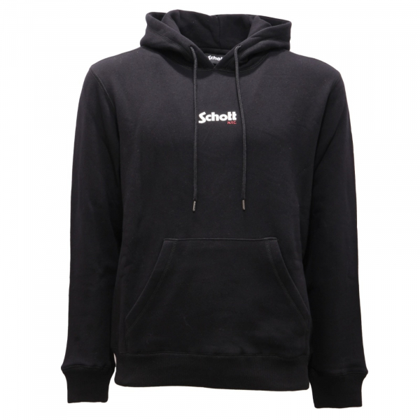 8897AI felpa uomo SCHOTT N.Y.C. man cotton sweatshirt black