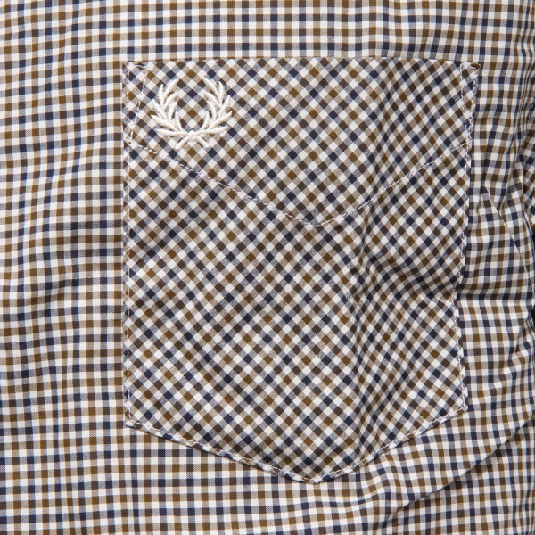 Fred perry gingham shirt short sleeve outlet