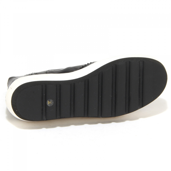 8957N beatles donna SANTA CLARA nero platform shoes woman