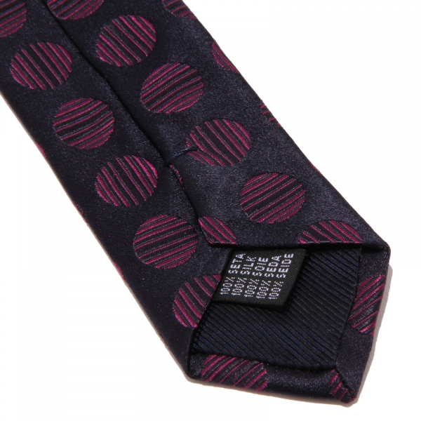 8966J cravatta uomo MESSORI black/fucsia silk tie man