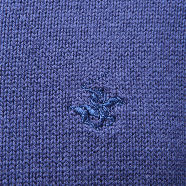 8982AI maglione uomo BEVERLY HILLS POLO CLUB man vintage cotton sweater blue
