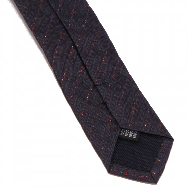 8992W cravatta uomo MESSORI silk black/bronze tie men