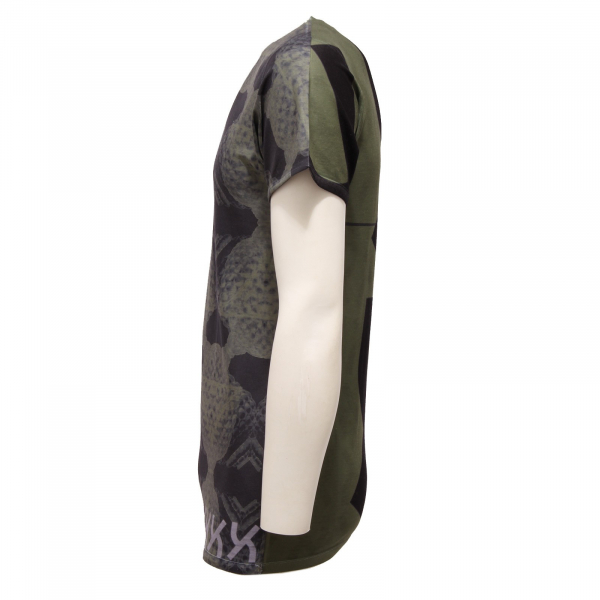8994K maglia uomo UZTZU REVERSIBLE grey/green t-shirt man