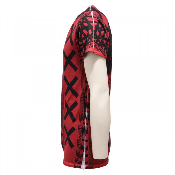 9000K  maglia uomo UZTZU REVERSIBLE men red/black t-shirt 