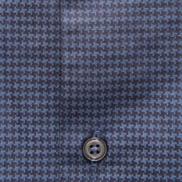 9033AS camicia uomo BROUBACK man pied-de-poule shirt blue