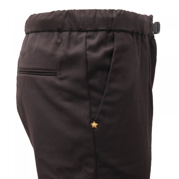 9066AN pantalone donna WHITE SAND ANGELINA woman trousers black