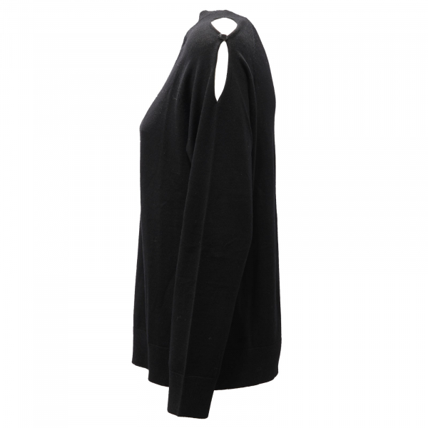 9110AE maglione donna SEVENTY black wool sweater woman