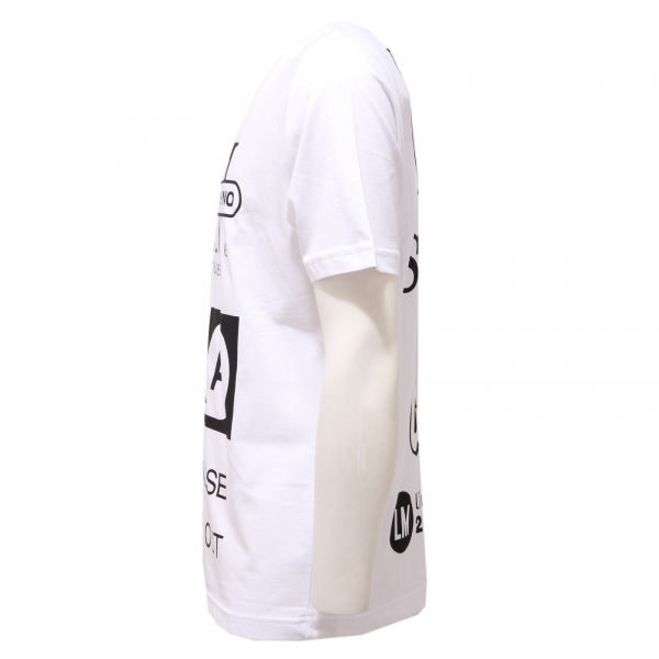 maglia uomo LOVE MOSCHINO white/ black print t-shirt men