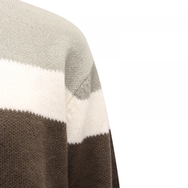 9131AV MAGLIONE UOMO EMPORIO ARMANI MAN WOOL SWEATER GREEN/GREY