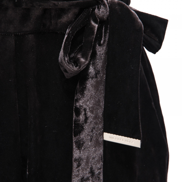 9160AF tuta donna MICHAEL KORS black velvet jumpsuit woman