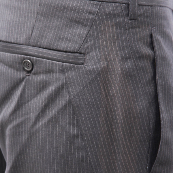 9162AG pantalone classico uomo NEIL BARRETT black pinstripe trouser man