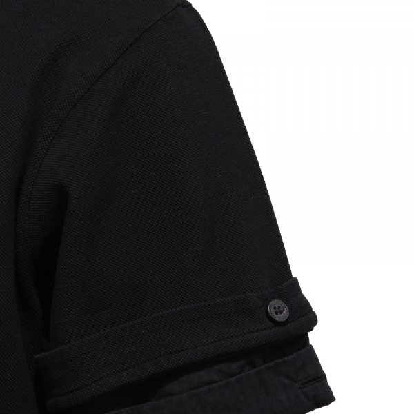 9171X polo uomo DANIELE ALESSANDRINI HOMME black polo t-shirt cotton man
