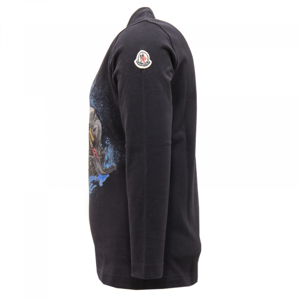 9175R maglia bimbo MONCLER cotone nero girocollo t-shirt kid