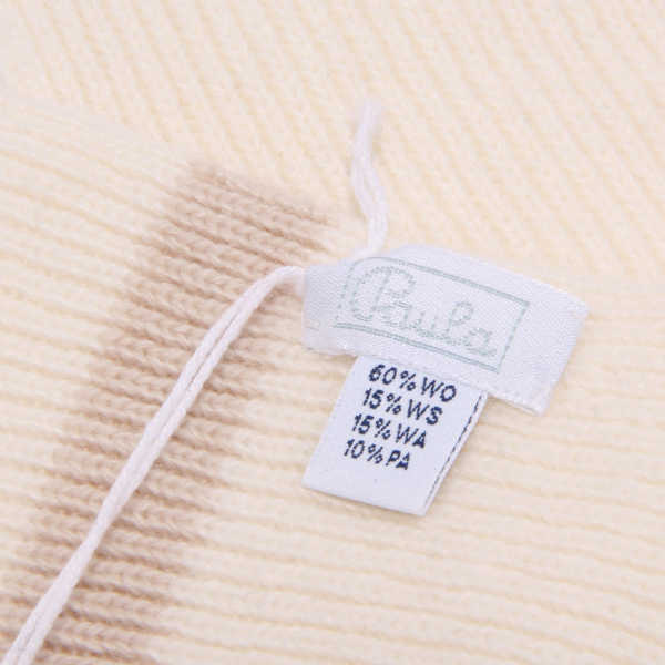 9209Y sciarpa bimba NEWBORN girl PAULA wool/cashmere beige scarf