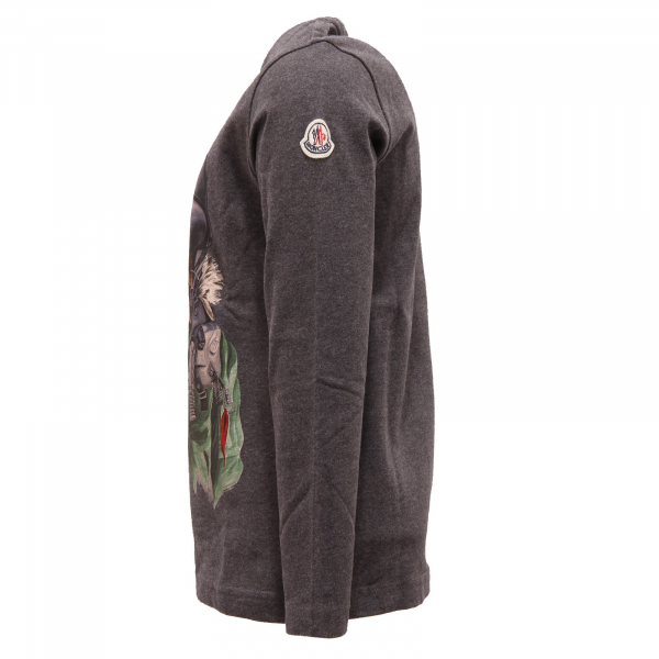 9211R maglia bimbo MONCLER cotone grigio girocollo t-shirt kid