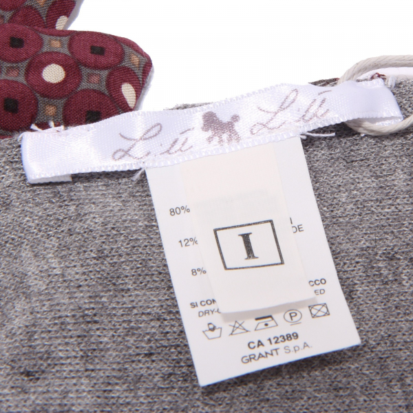 9219Y sciarpa bimba girl LULU' bordeaux/grey scarf