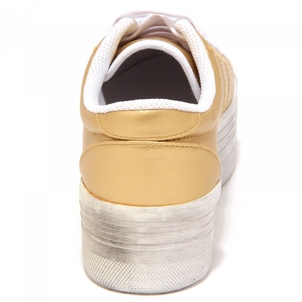 9258O sneaker zeppa JEFFREY CAMPBELL ZOMG oro scarpa donna shoe woman