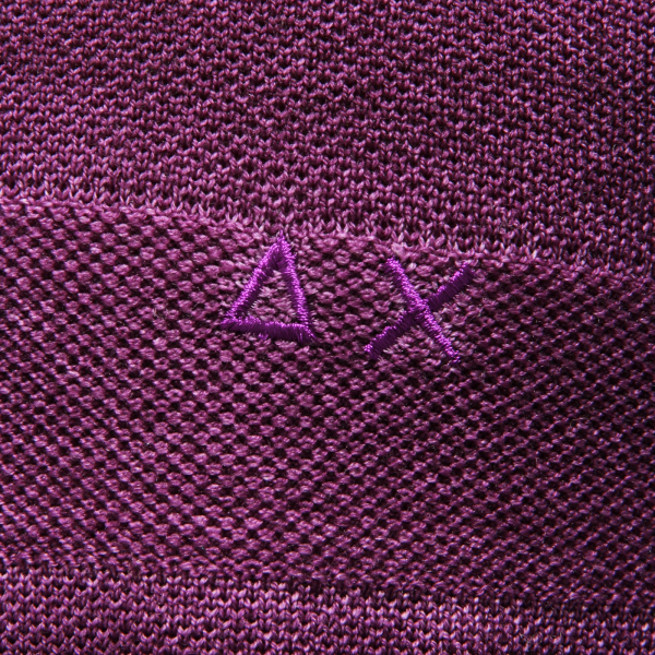 9264AB maglione uomo SUN 68 violet GARMENT DYED stripes wool sweater men