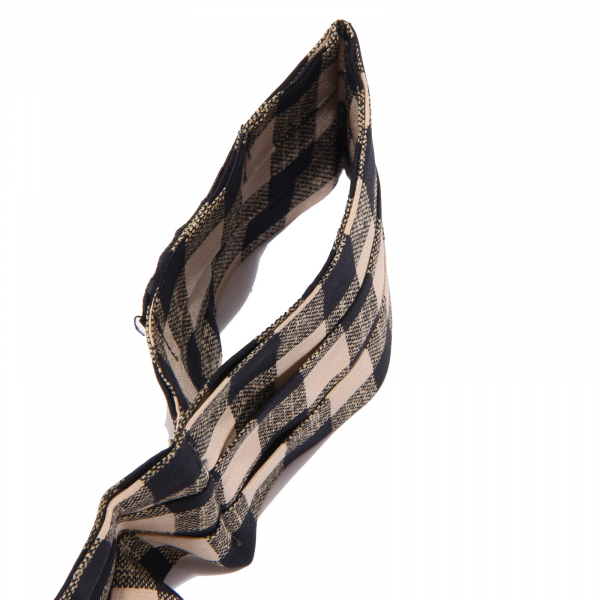 9268W cravatta ascot uomo MESSORI black/beige silk ascot tie men