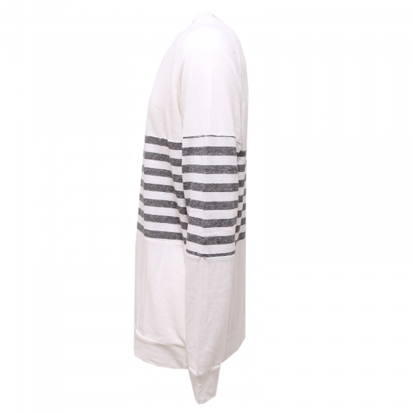 9285S felpa uomo MADSON bianco maglia cotone/lino sweatshirt men