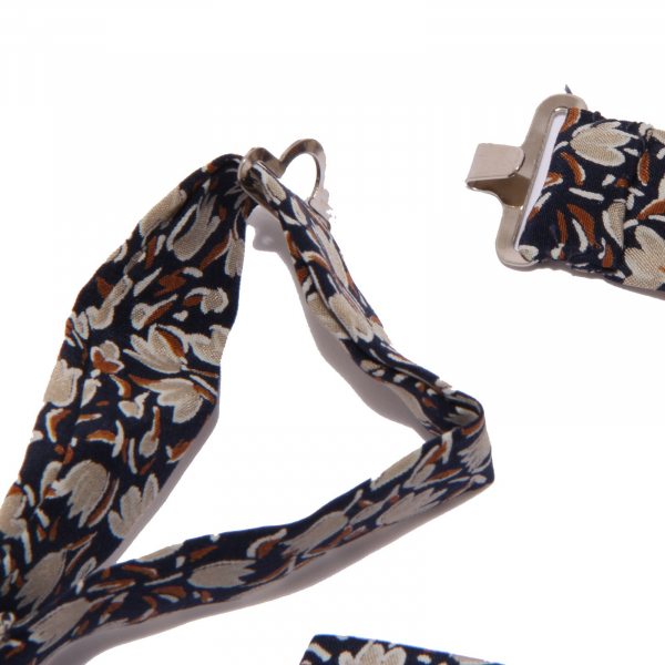 9294W papillon uomo MESSORI blue floral silk bow tie men