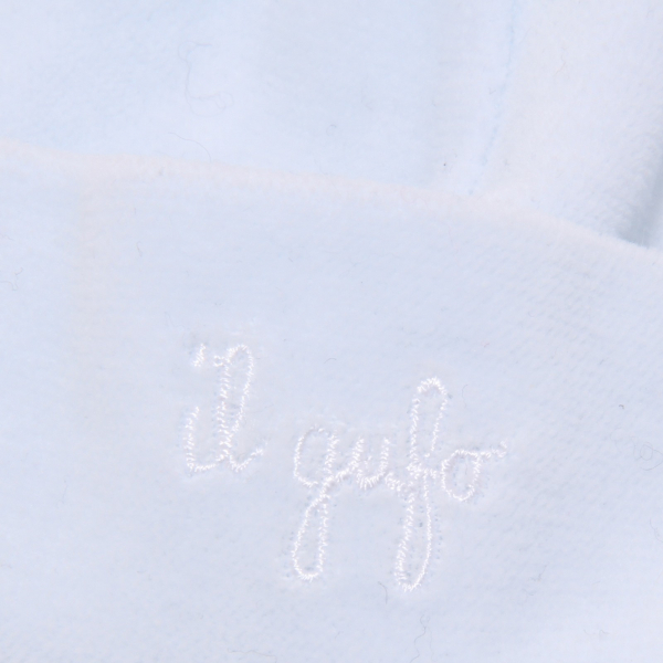 9316Y cuffia bimbo boy IL GUFO pile light blue fleece fabric beanie hat