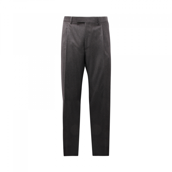 9333AT abito uomo Z ZEGNA man pinstripes wool suit dark grey