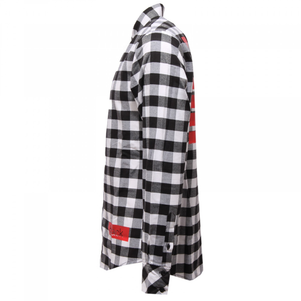 9342V camicia uomo PYREX white/black shirt cotton man