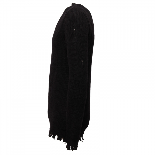 9372V maglione uomo PYREX bucato PER EFFETTO USATO pierced woo sweater man
