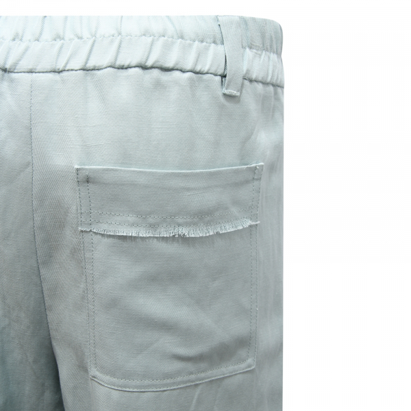 9392AZ PANTALONE DONNA MARELLA MONOCHROME PAPIRO LINEN BLEND WOMAN TROUSERS