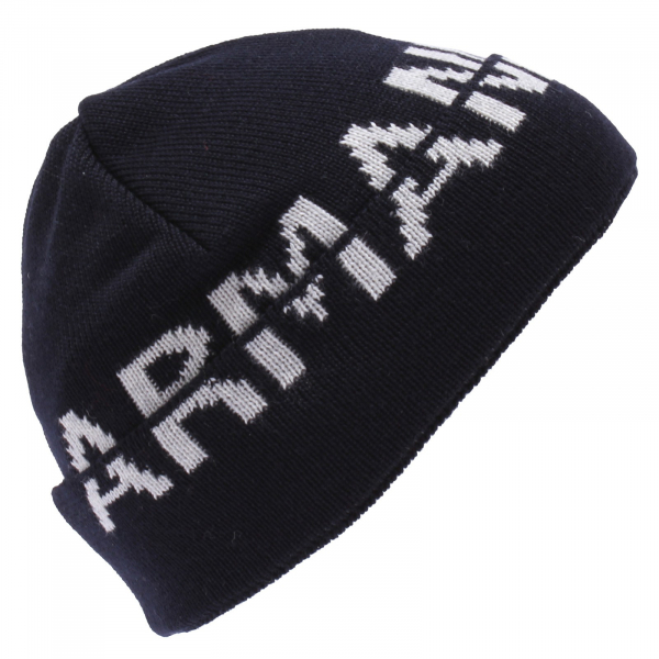 9394X cuffia boy bimbo ARMANI JEANS blue/grey mix wool beanie hat