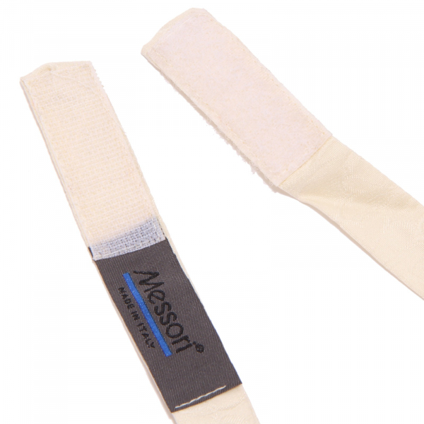 9404W cravatta ascot uomo nodo fisso MESSORI ivory ascot tie fixed knot men
