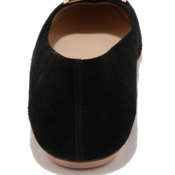 94173 ballerina TOD'S CUOIO SR PLACCA RIGING nero scarpa donna shoes women