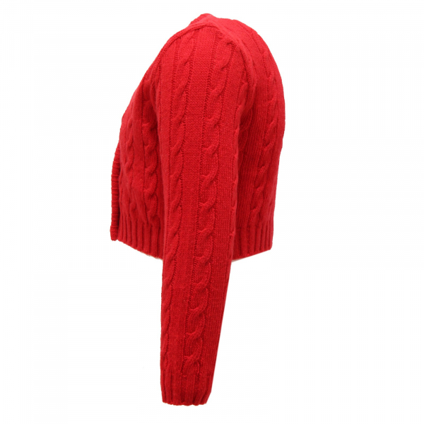 9440U cardigan bimba PAIO CRIPPA rosso lana merino wool sweater kid