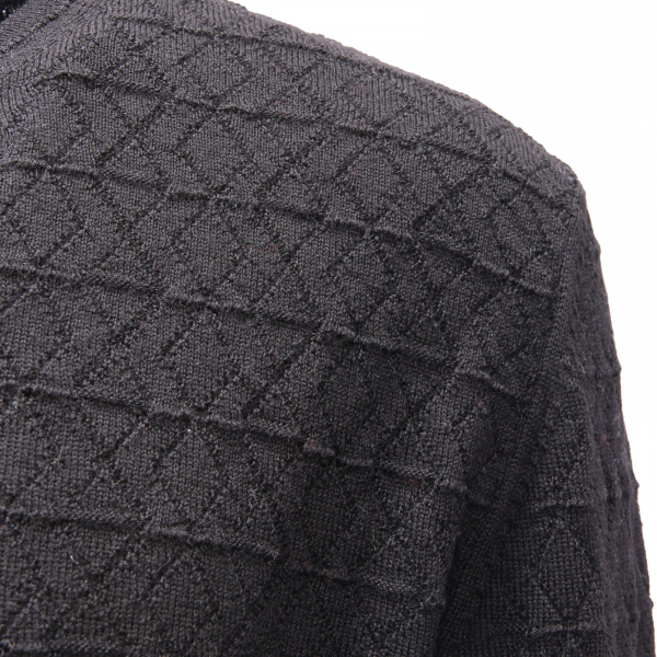 9444AF maglione uomo THE PULL black wool sweater man