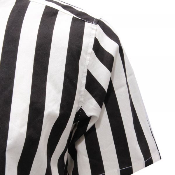 9449AG camicia coreana uomo MOD off white/black cotton shirt men