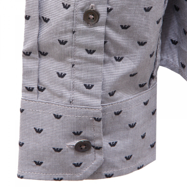9471AH camicia uomo EMPORIO ARMANI men textured cotton shirt grey