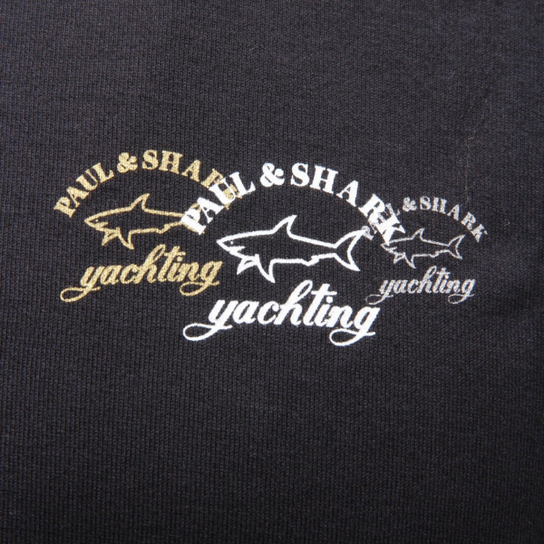 9488AG maglia uomo PAUL&SHARK black cotton t-shirt man
