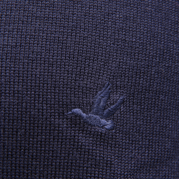 9491AV AGLIONE UOMO BROOKSFIELD MAN V-NECK WOOL SWEATER BLUE