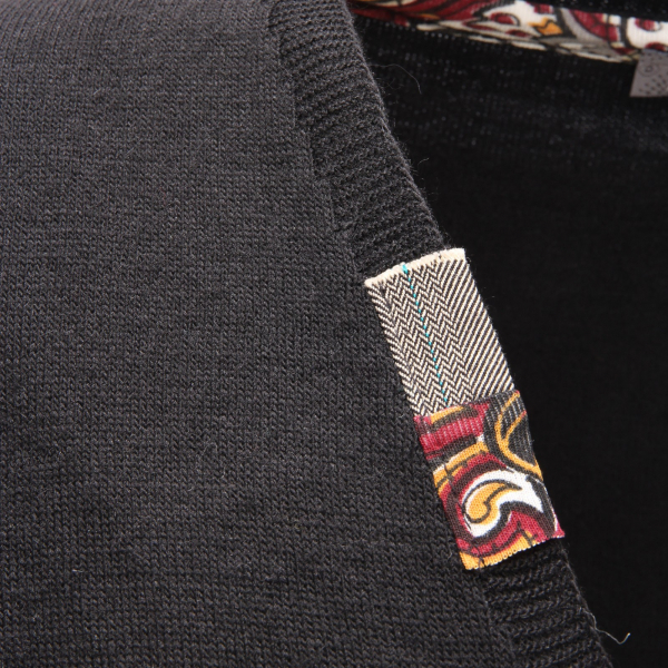 9518AF cardigan uomo UNOTRE.9 black wool blend sweater men