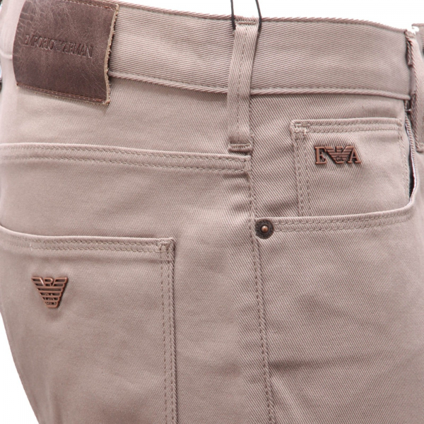 9529AH pantalone uomo EMPORIO ARMANI men cotton slim fit trouser light brown