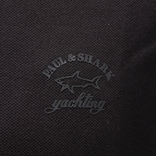 9539AG polo uomo PAUL & SHARK black cotton t-shirt men