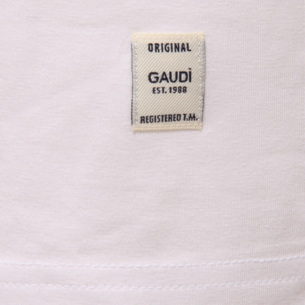 9539K maglia uomo GAUDI' JEANS white cotton t-shirt man